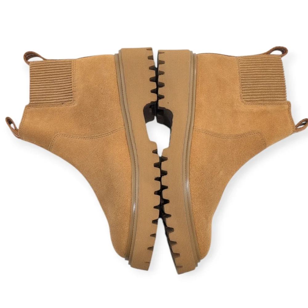 NWOB Madewell Calvin Boot Distant Sand Suede Size 7.5